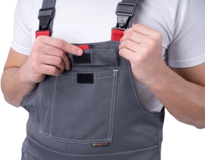 Костюм РОУД летний, серый-красный (Куртка+полукомбинезон) Кос 451