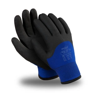Перчатки ЮНИТ ОЙЛ (WG-782), акрил, нейлон, HPT® 3/4, цвет черно-синий Пер 713