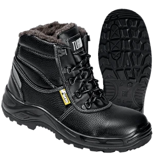 Ботинки TURBO с КП шерст. мех, хромовые ПУ/нитрил (Бот. 115)