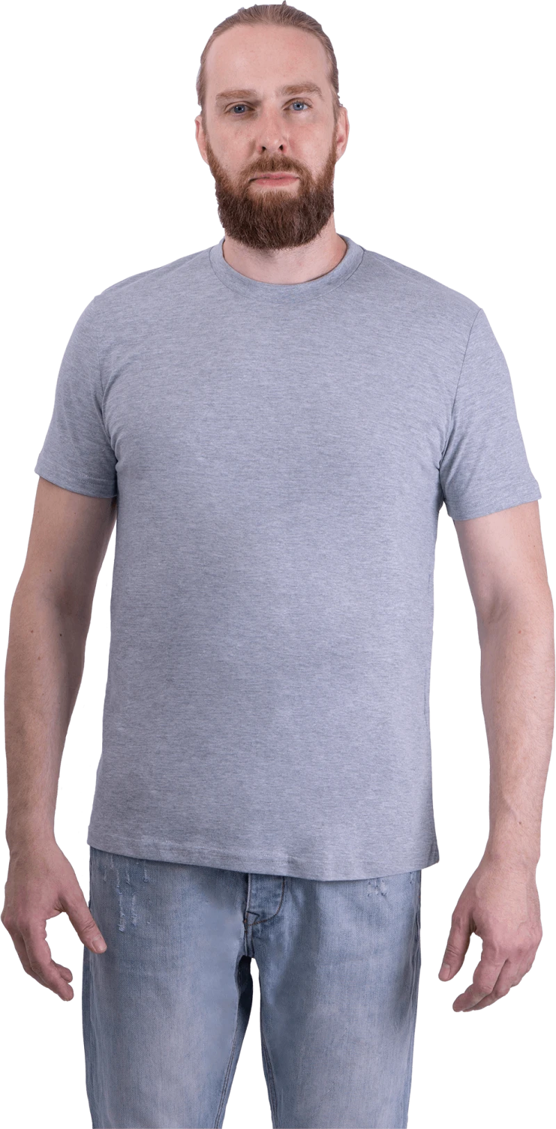 Футболка короткий рукав 160 г/м2, серая меланж